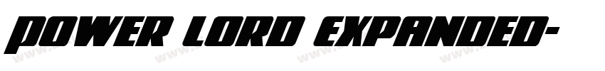 Power Lord Expanded字体转换